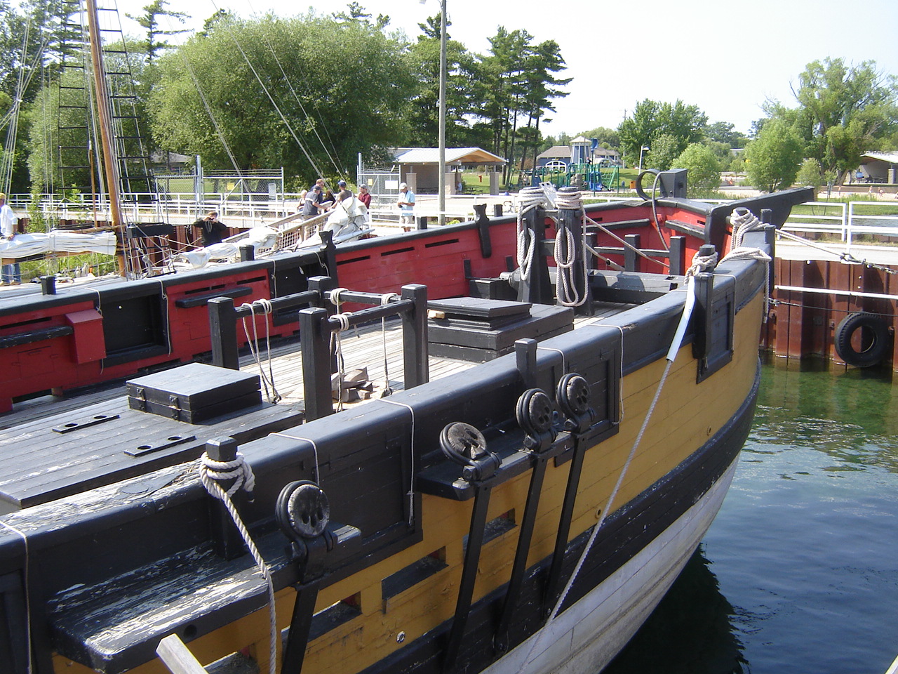 Looking towards the bow on the Sailing Yacht Welcome